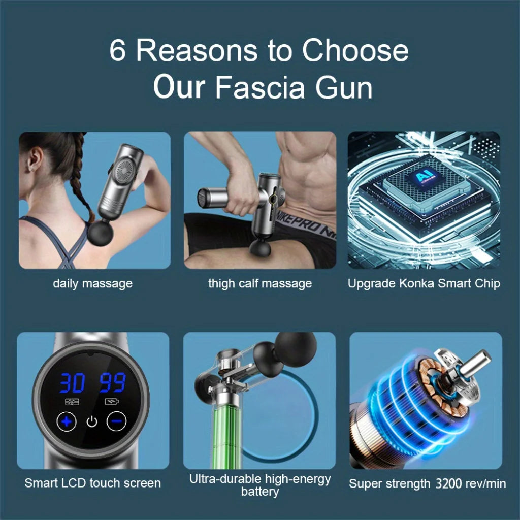 Portable Single-Head Fascia Vibration Massage Gun