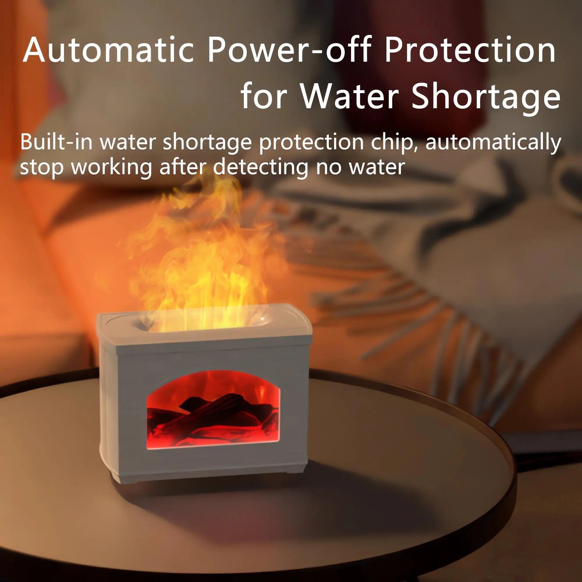 USB Aromatherapy Diffuser Lamp with Flame Effect