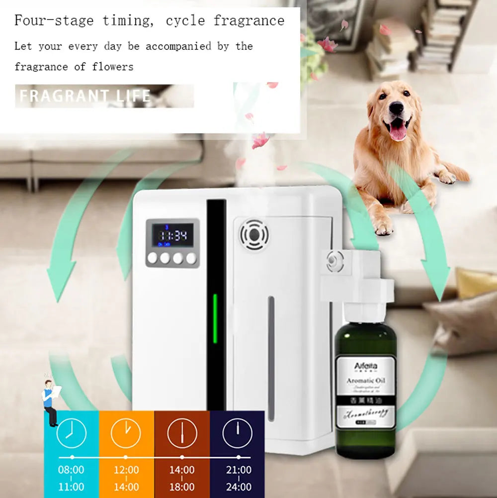 Bluetooth Smart Aroma Diffuser Large Area Fragrance Machine 300m³ Essential Oils Diffuser Smell Hotel Lobby Scent Machine