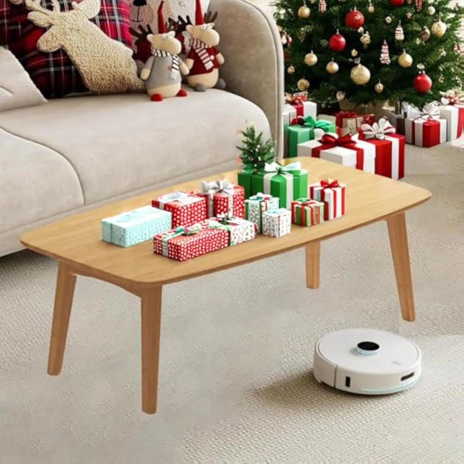 Japanese Folding Bamboo Floor Table – Low Coffee & Tea Table