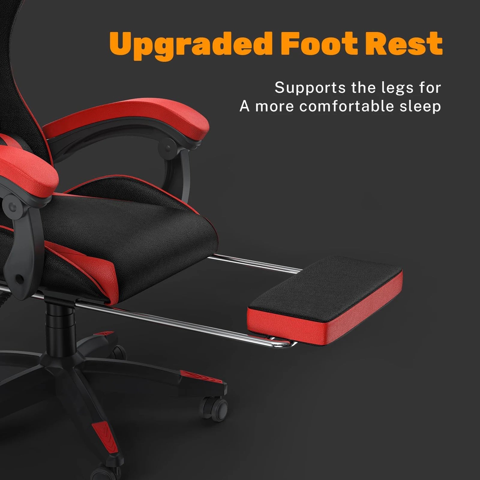 Ergonomic Gaming Chair with Footrest & Lumbar Support