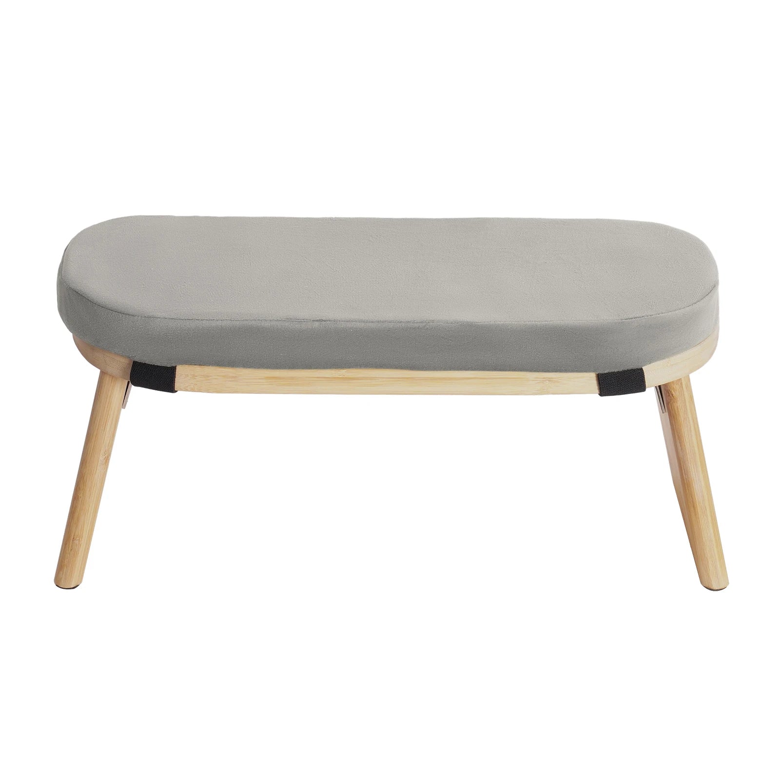 Foldable Bamboo Kneeling Bench – Velvet Cushion & Ergonomic Tilt