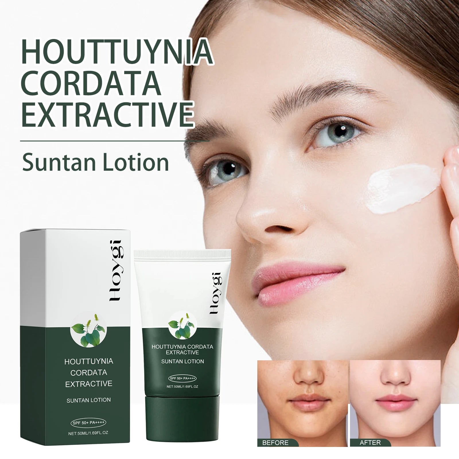 Herbal Whitening & Nourishing Sun Cream with Houttuynia Extract