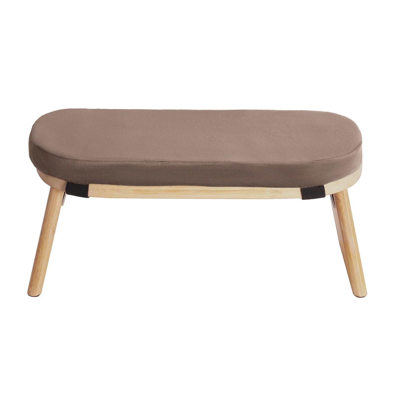 Foldable Bamboo Kneeling Bench – Velvet Cushion & Ergonomic Tilt