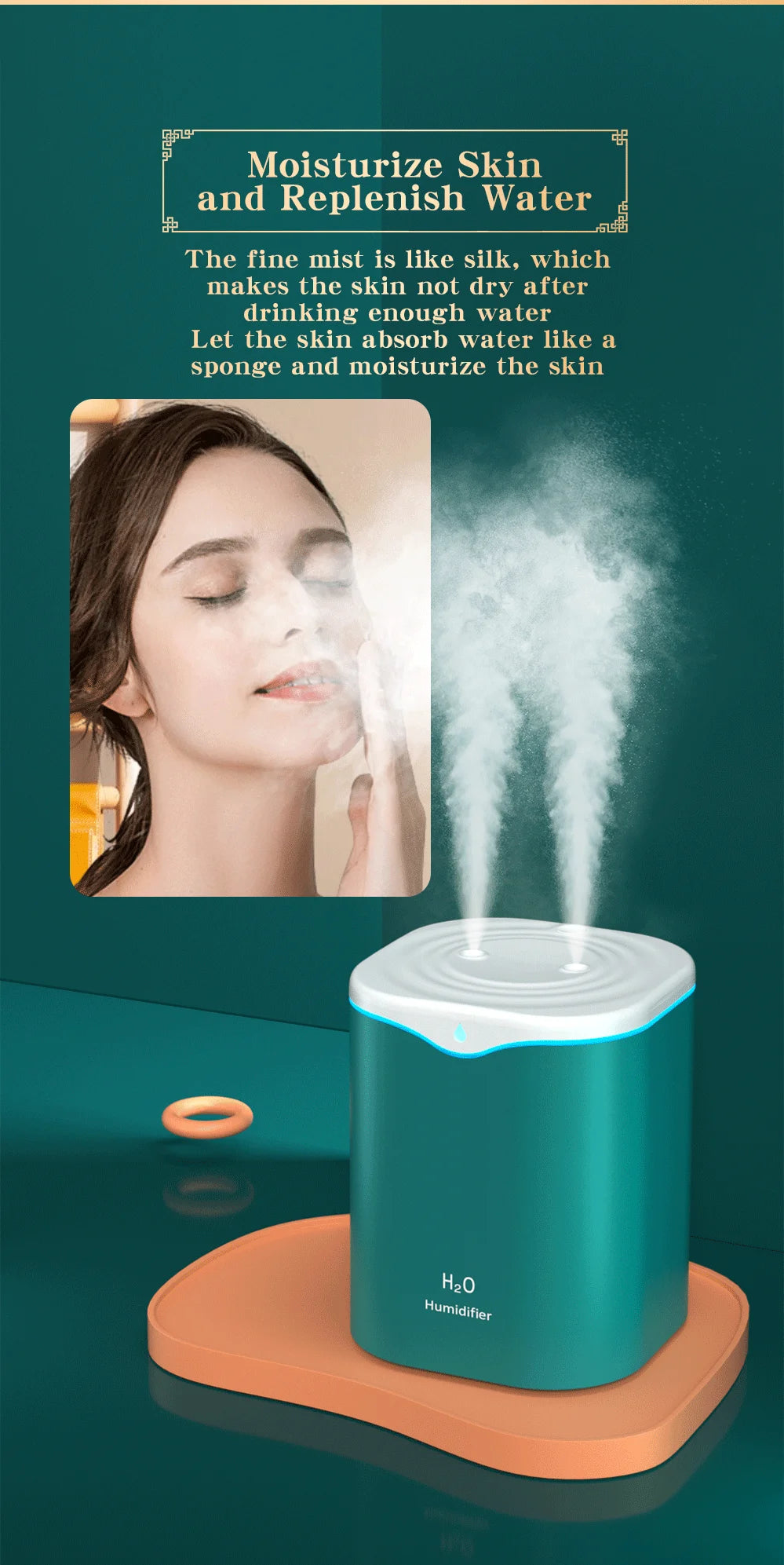 2000ml Dual Spray USB Humidifier