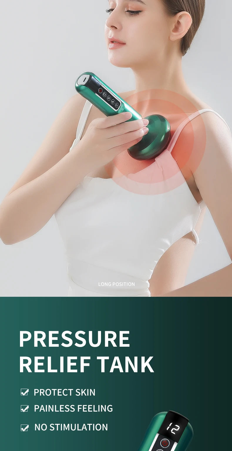 Tricolor Electric GuaSha Vacuum Massager