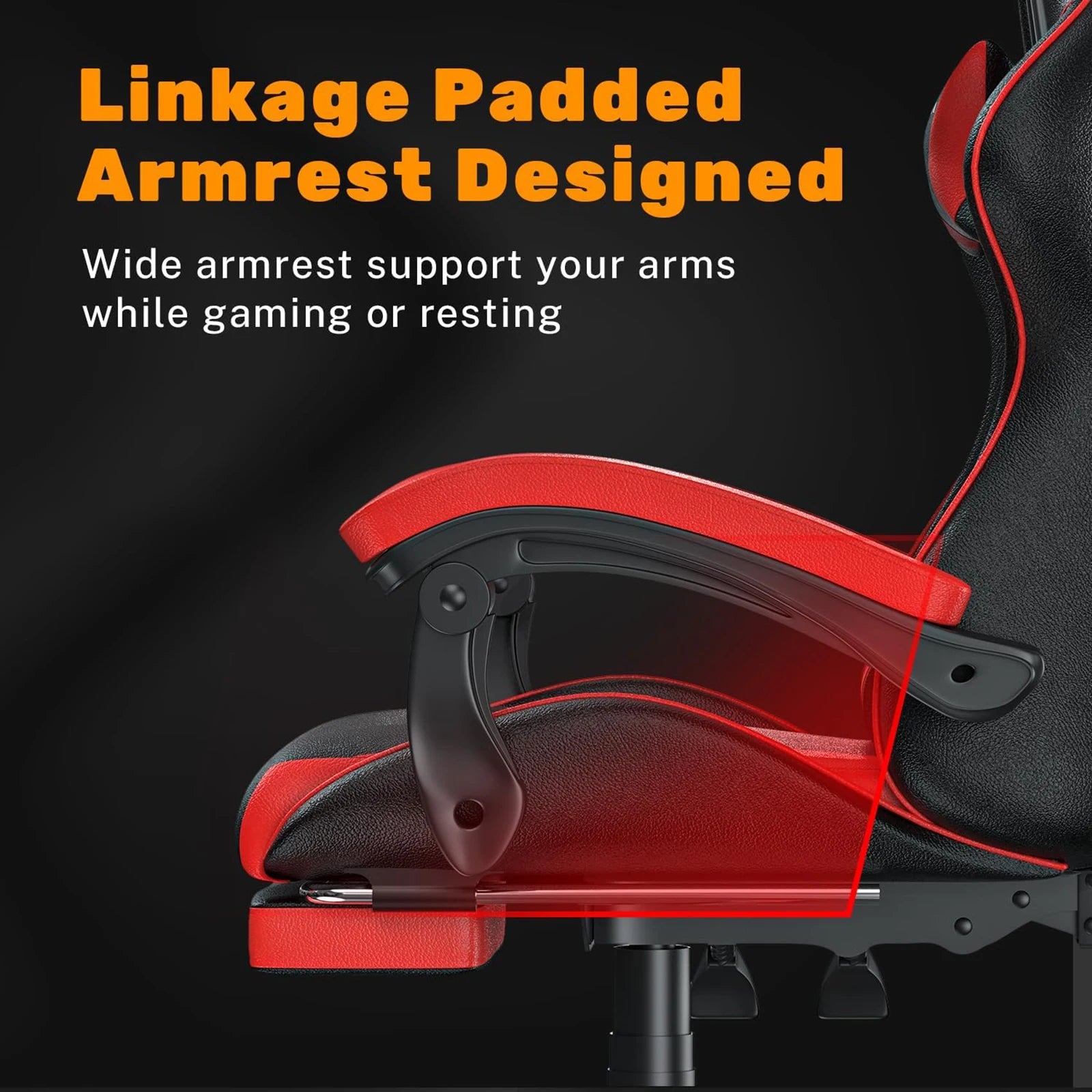 Ergonomic Gaming Chair with Footrest & Lumbar Support