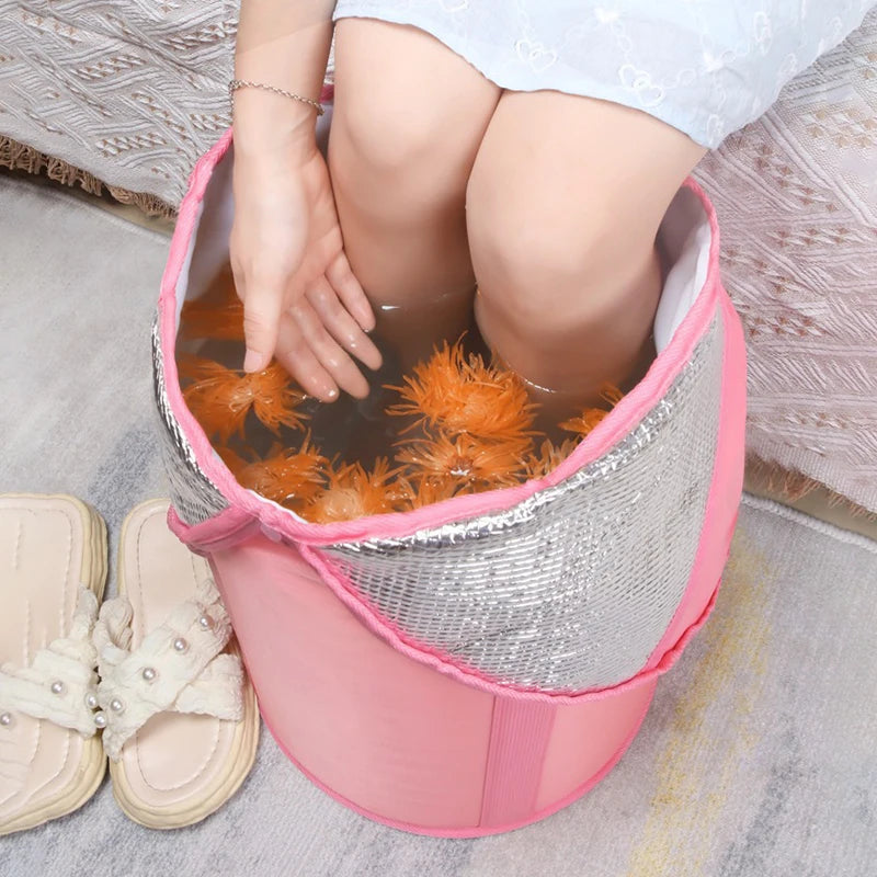 Foldable Portable Foot Bath Tub with Insulation