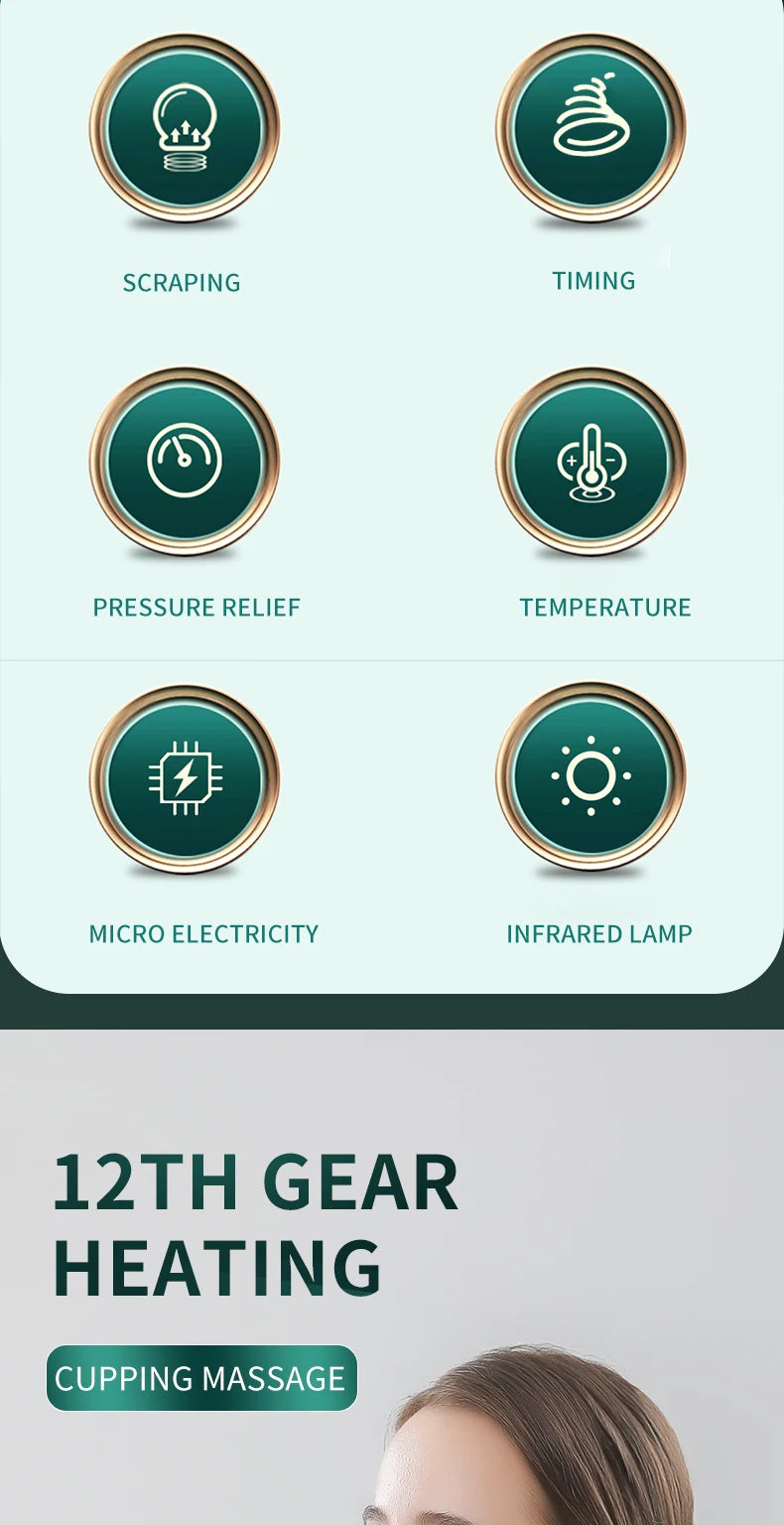 Tricolor Electric GuaSha Vacuum Massager