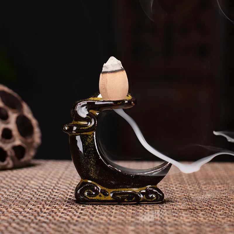 Backflow Leaf Incense Holder & Burner