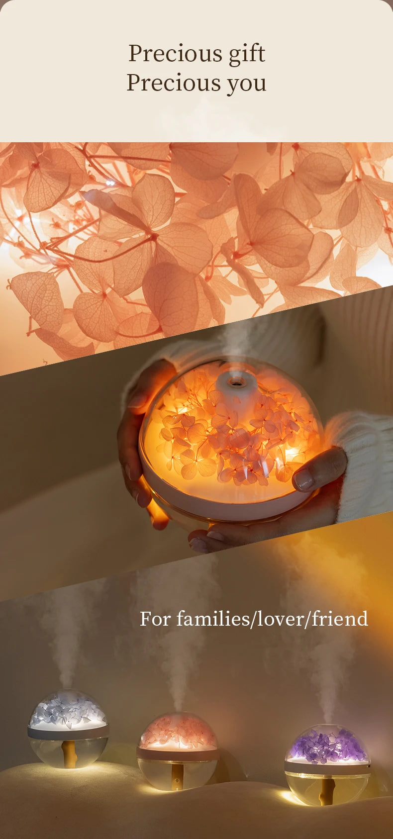 270ml USB Rechargeable Air Humidifier with LED