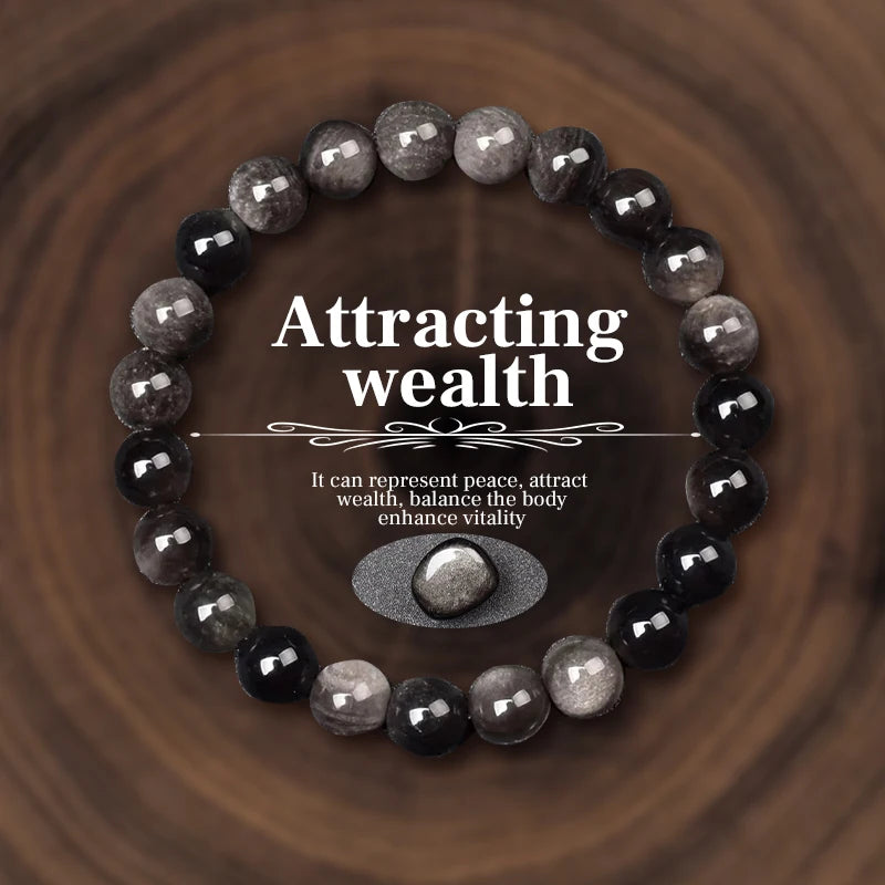 Natural Stone Beads Bracelet – Amethyst & Tiger Eye