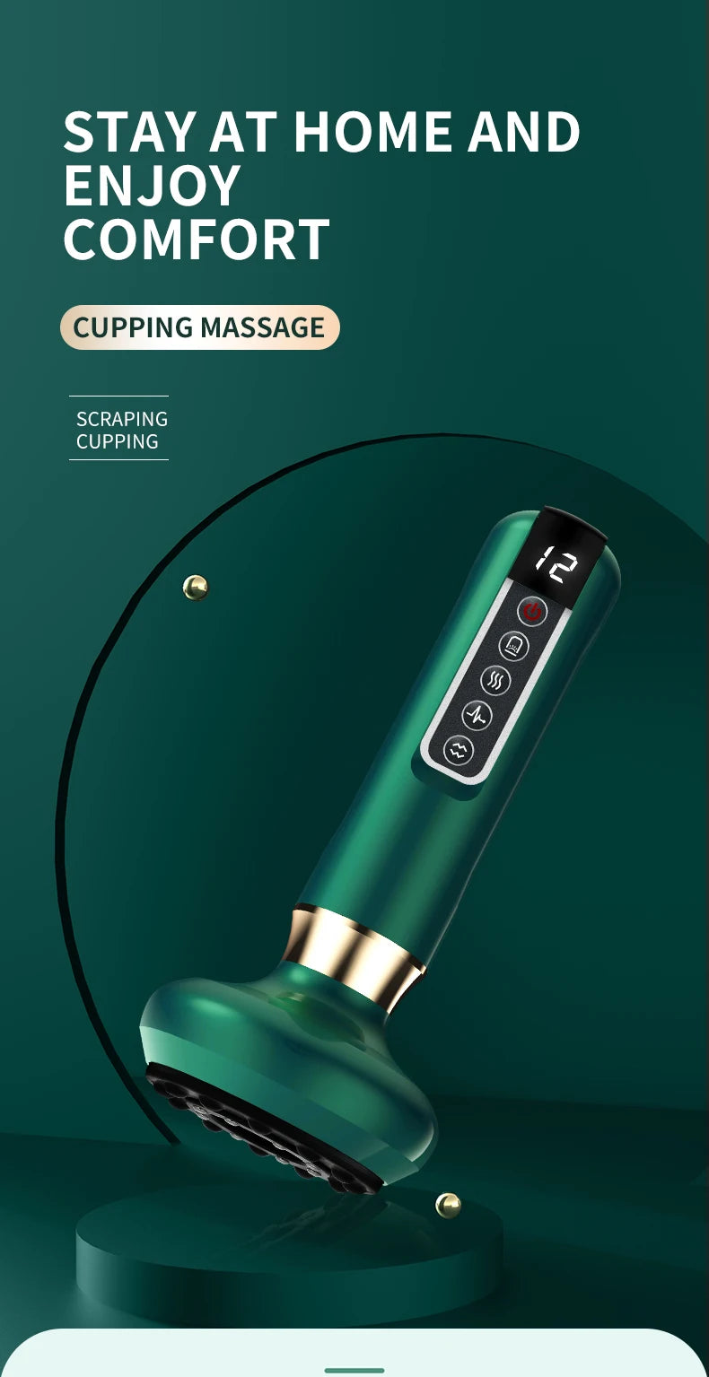 Tricolor Electric GuaSha Vacuum Massager