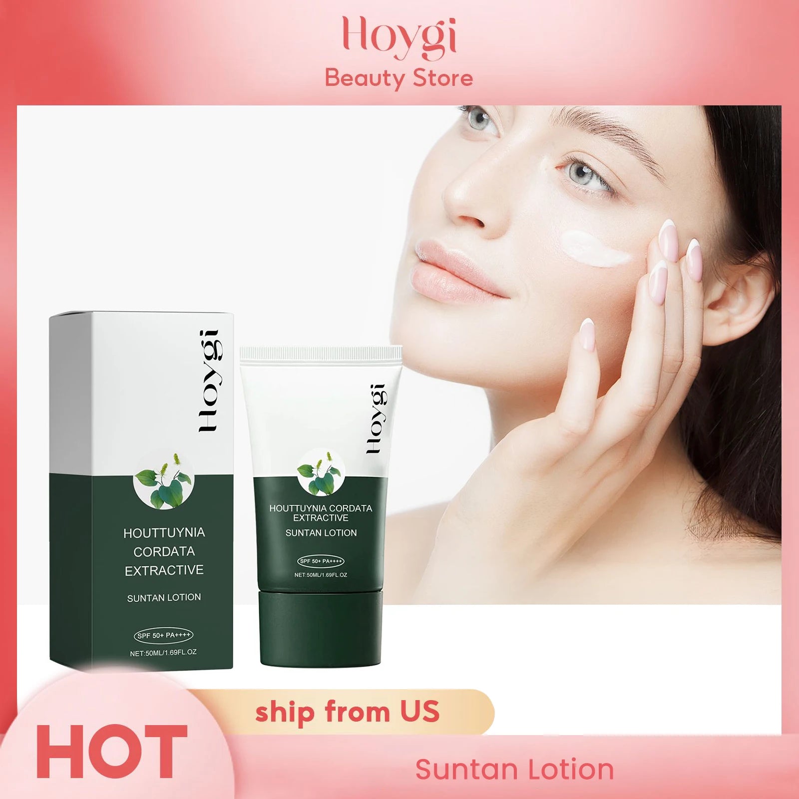 Herbal Whitening & Nourishing Sun Cream with Houttuynia Extract