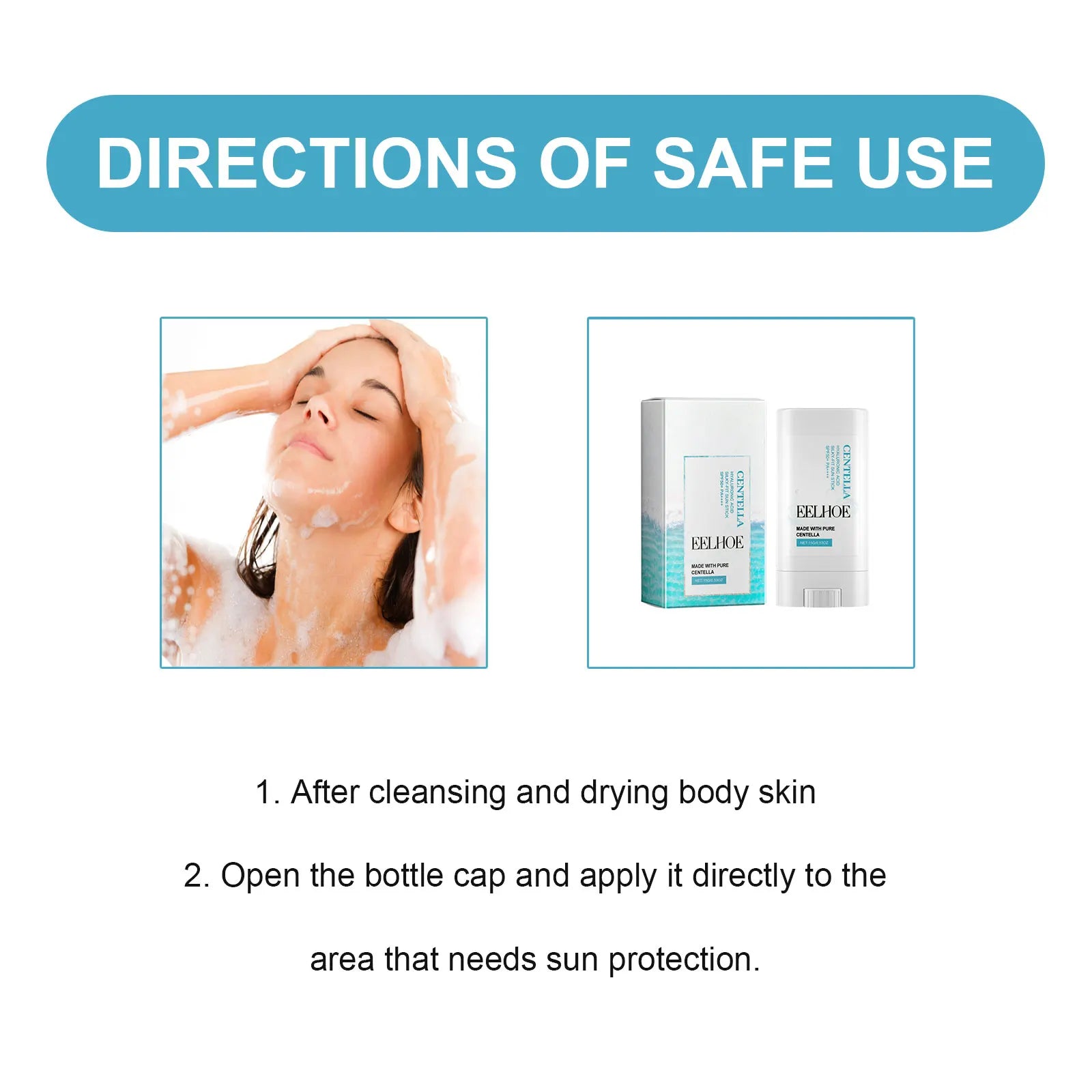 Eelhoe Silky Fit Sunscreen Stick – UV Protection & Skin Repair