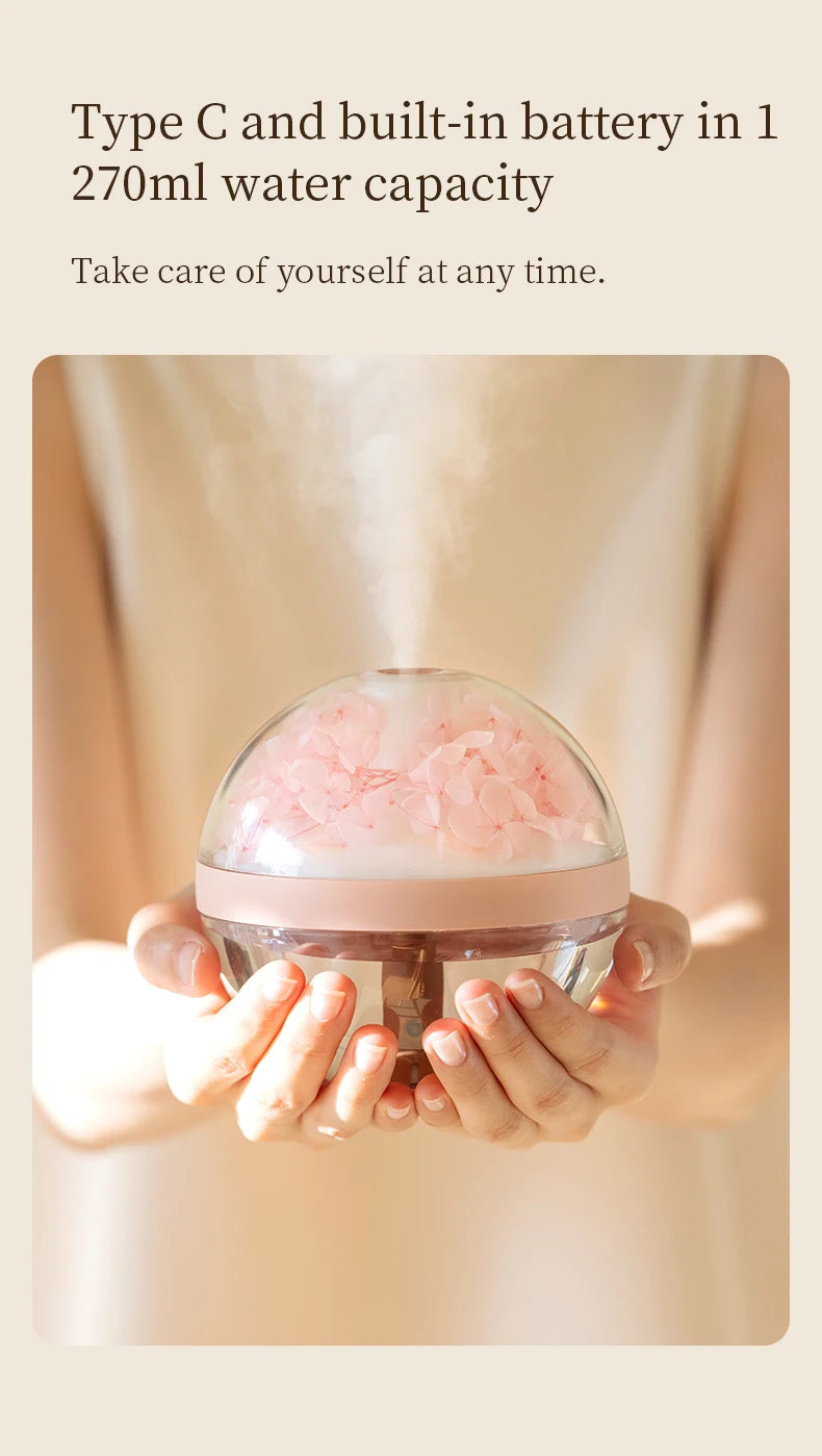 270ml USB Rechargeable Air Humidifier with LED