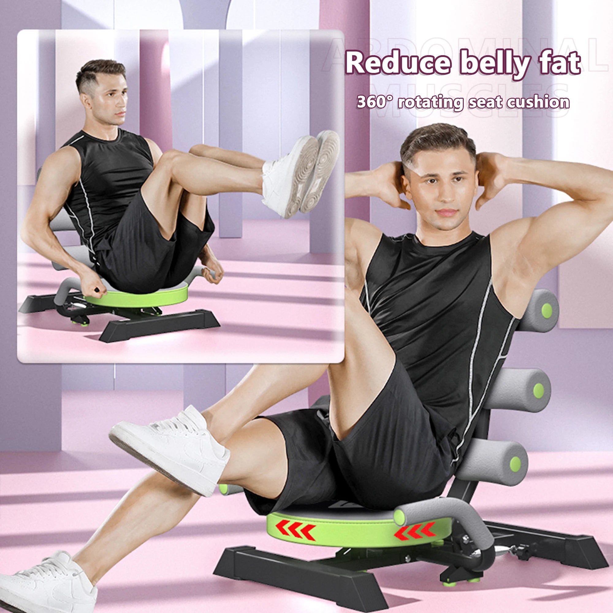 Ab Machine Sit-Up Bench – Core Workout Equipment