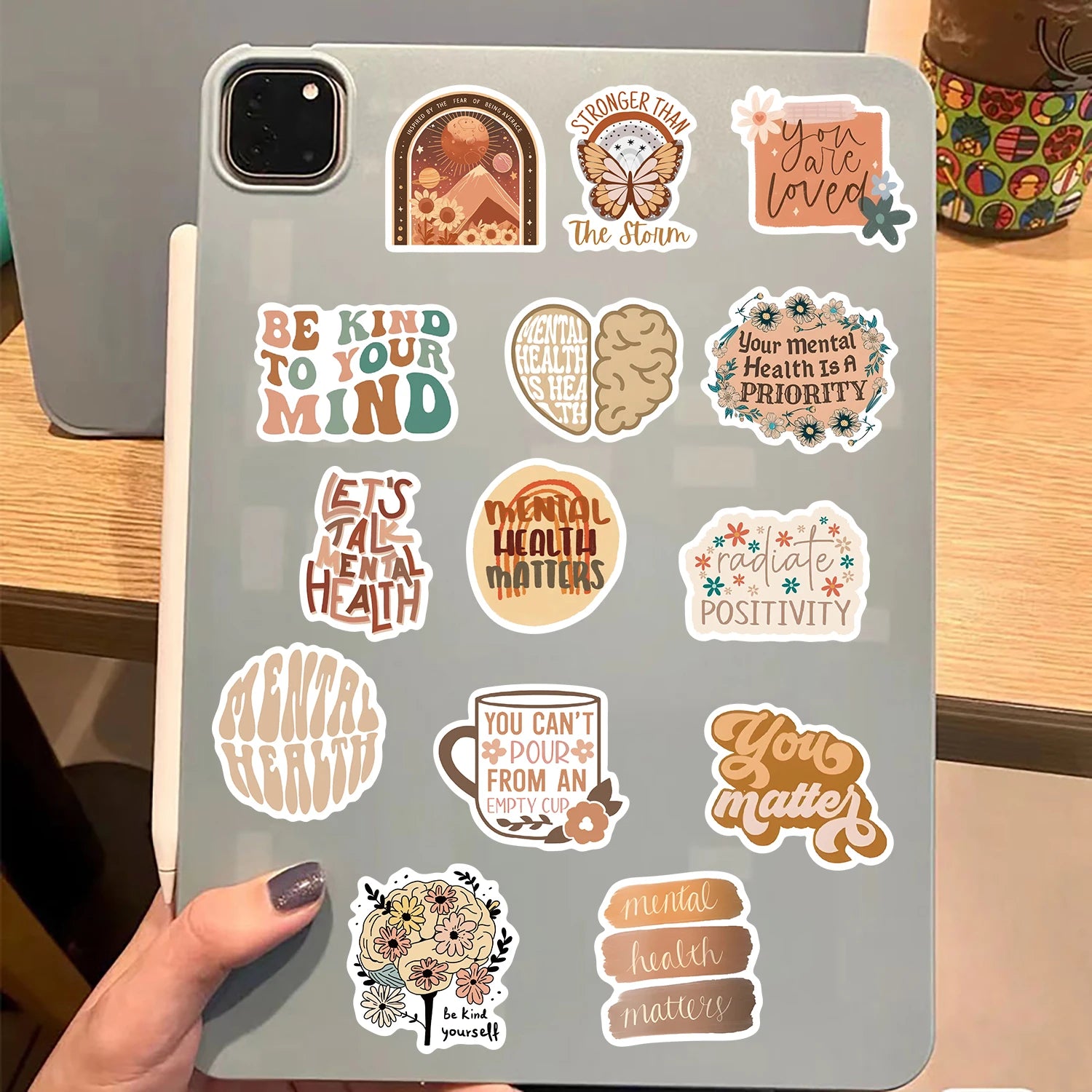 50pcs Bohemian Mental Health Graffiti Stickers