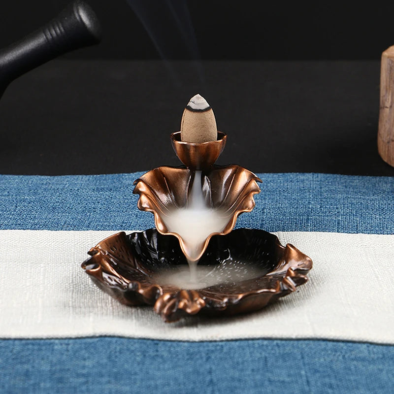 Backflow Leaf Incense Holder & Burner