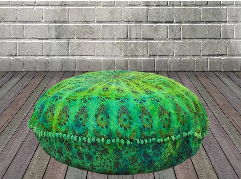 Green Tie-Dye Ombre Floor Pillow