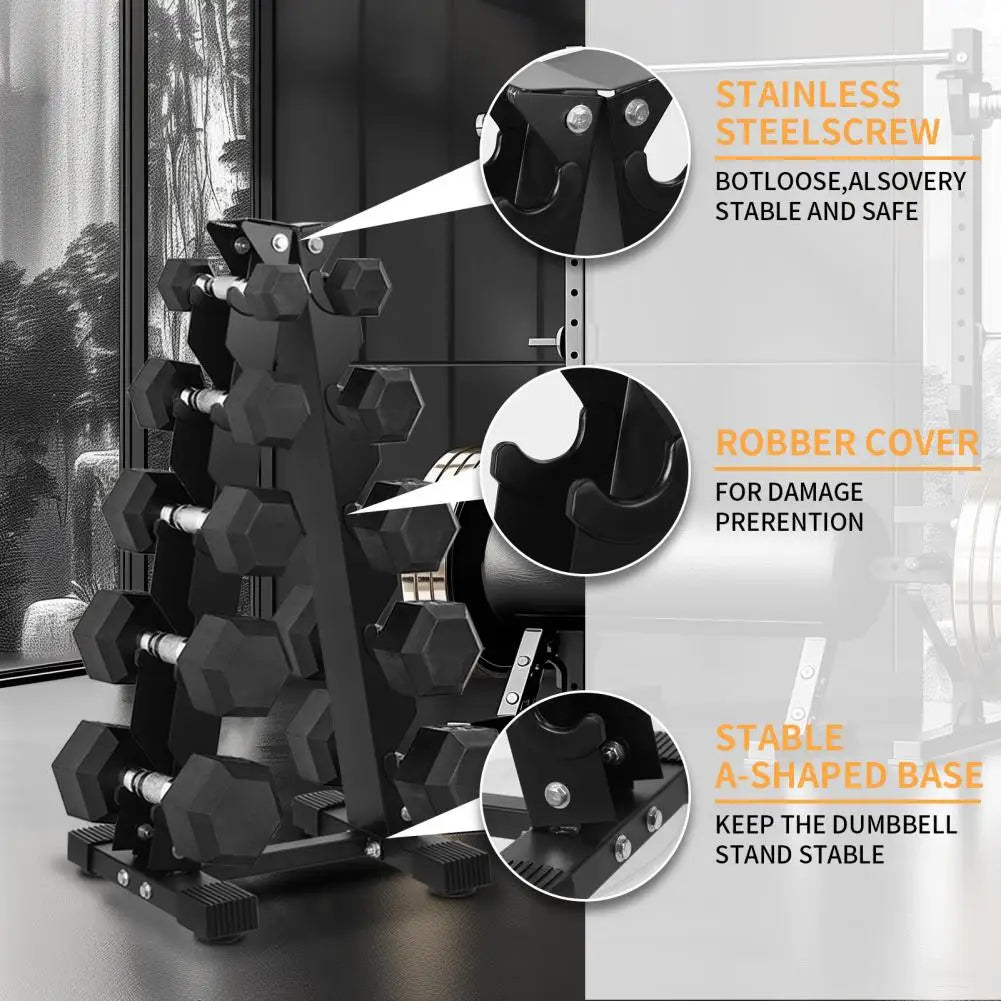 5-Tier Dumbbell Rack – Home Gym Weight Storage