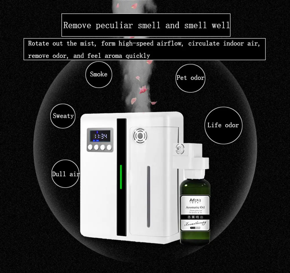 Bluetooth Smart Aroma Diffuser Large Area Fragrance Machine 300m³ Essential Oils Diffuser Smell Hotel Lobby Scent Machine