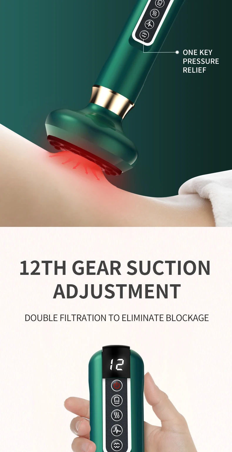 Tricolor Electric GuaSha Vacuum Massager