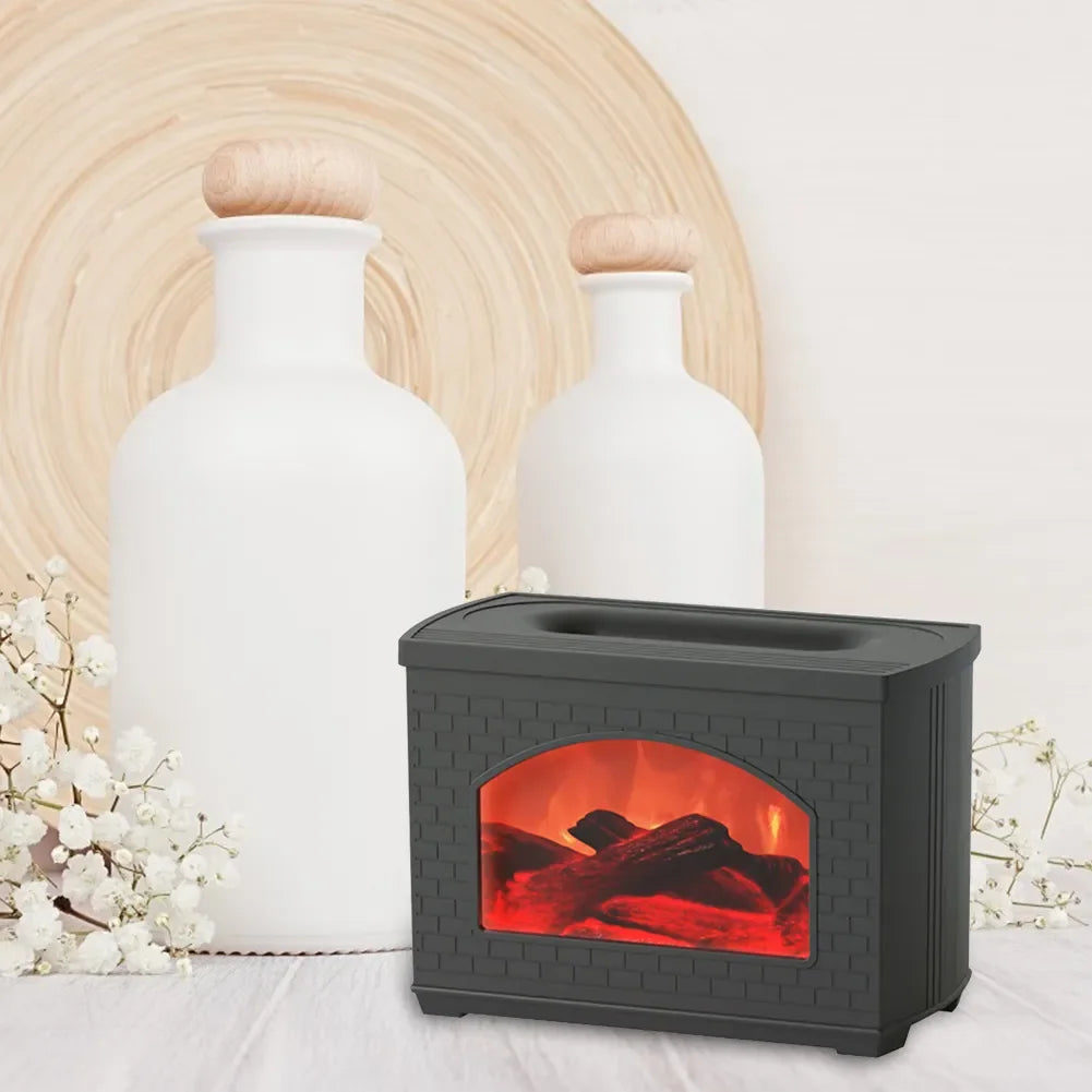 USB Aromatherapy Diffuser Lamp with Flame Effect