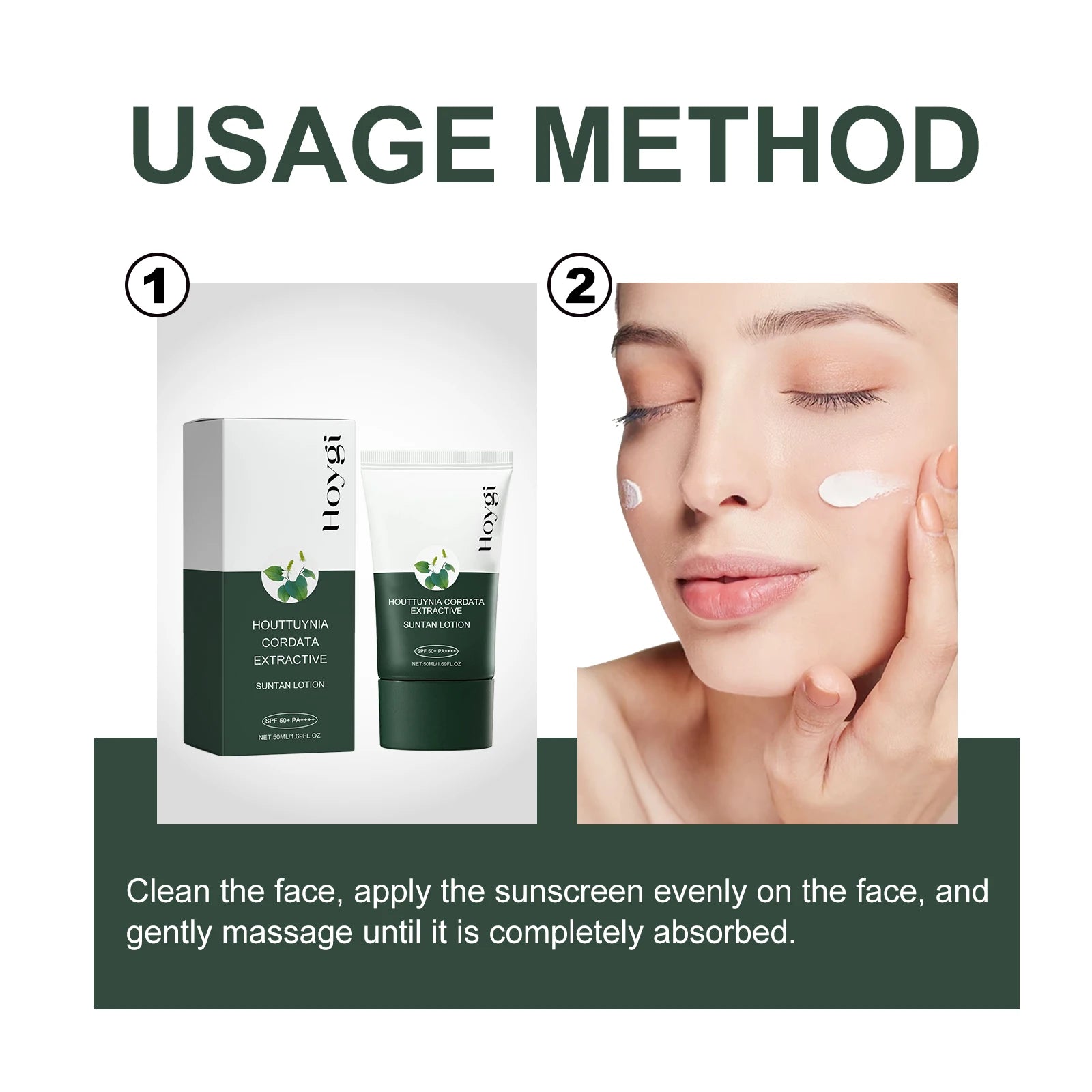 Herbal Whitening & Nourishing Sun Cream with Houttuynia Extract