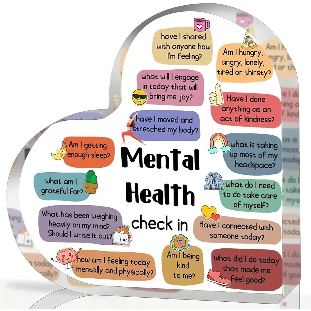 Mental Health Acrylic Affirmation Sign