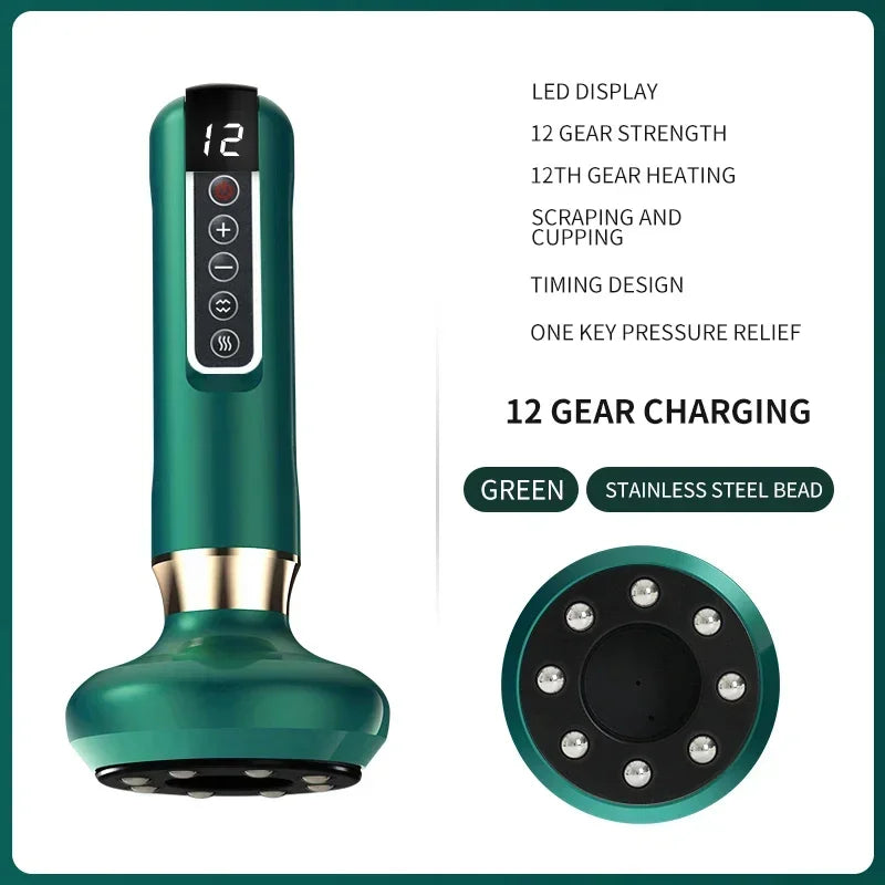 Tricolor Electric GuaSha Vacuum Massager