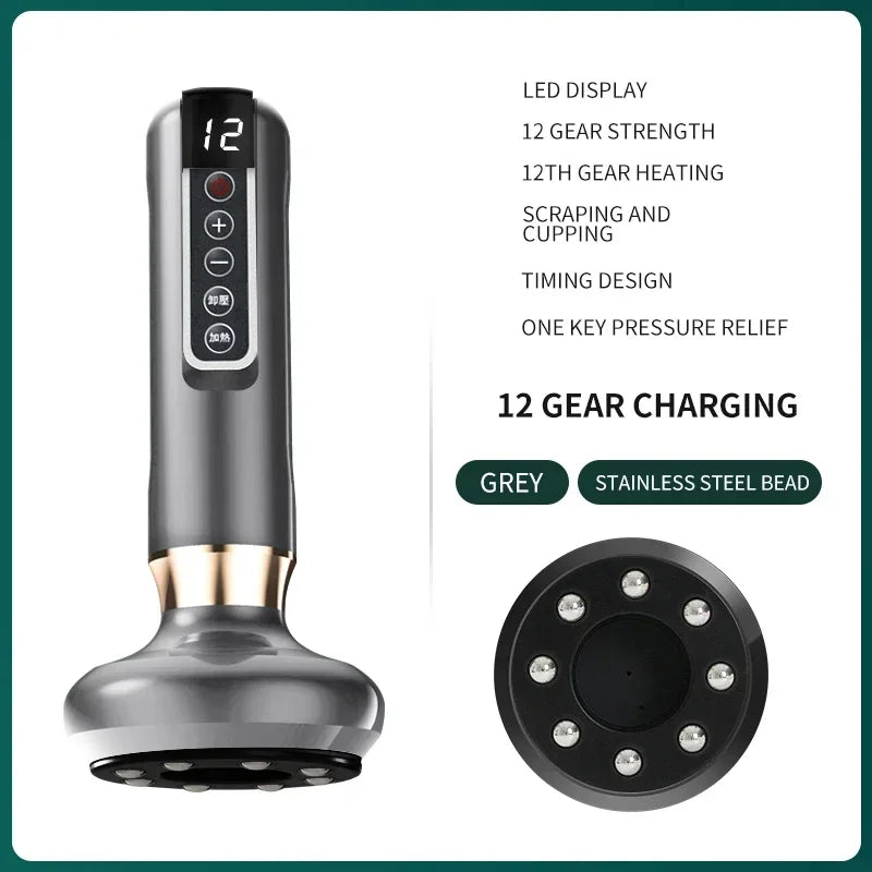 Tricolor Electric GuaSha Vacuum Massager