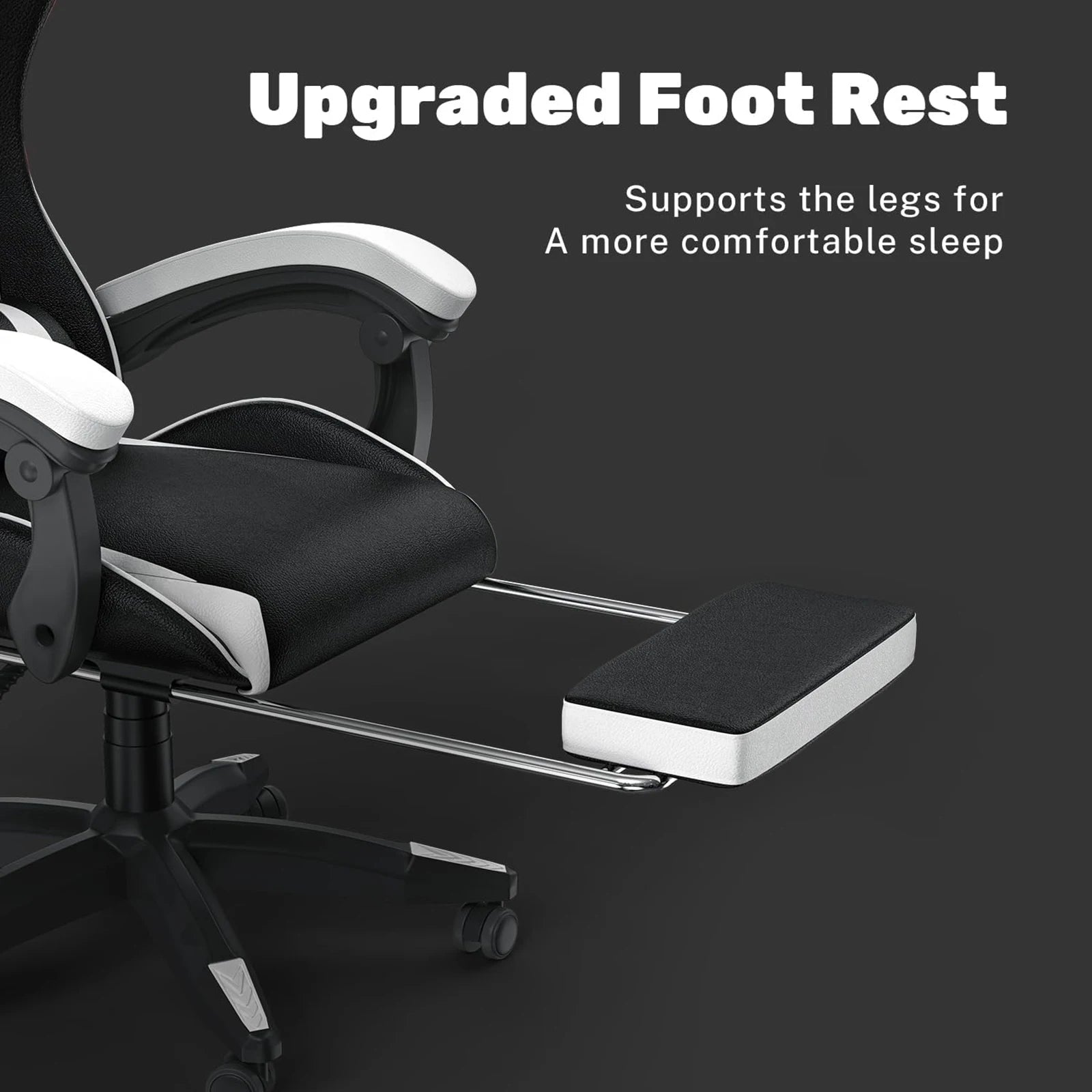 Ergonomic Gaming Chair with Footrest & Lumbar Support