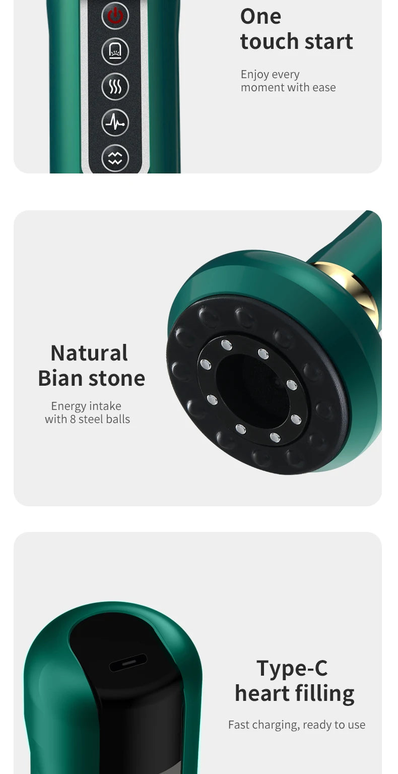 Tricolor Electric GuaSha Vacuum Massager