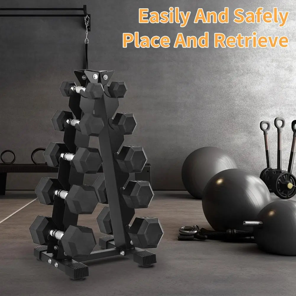 5-Tier Dumbbell Rack – Home Gym Weight Storage