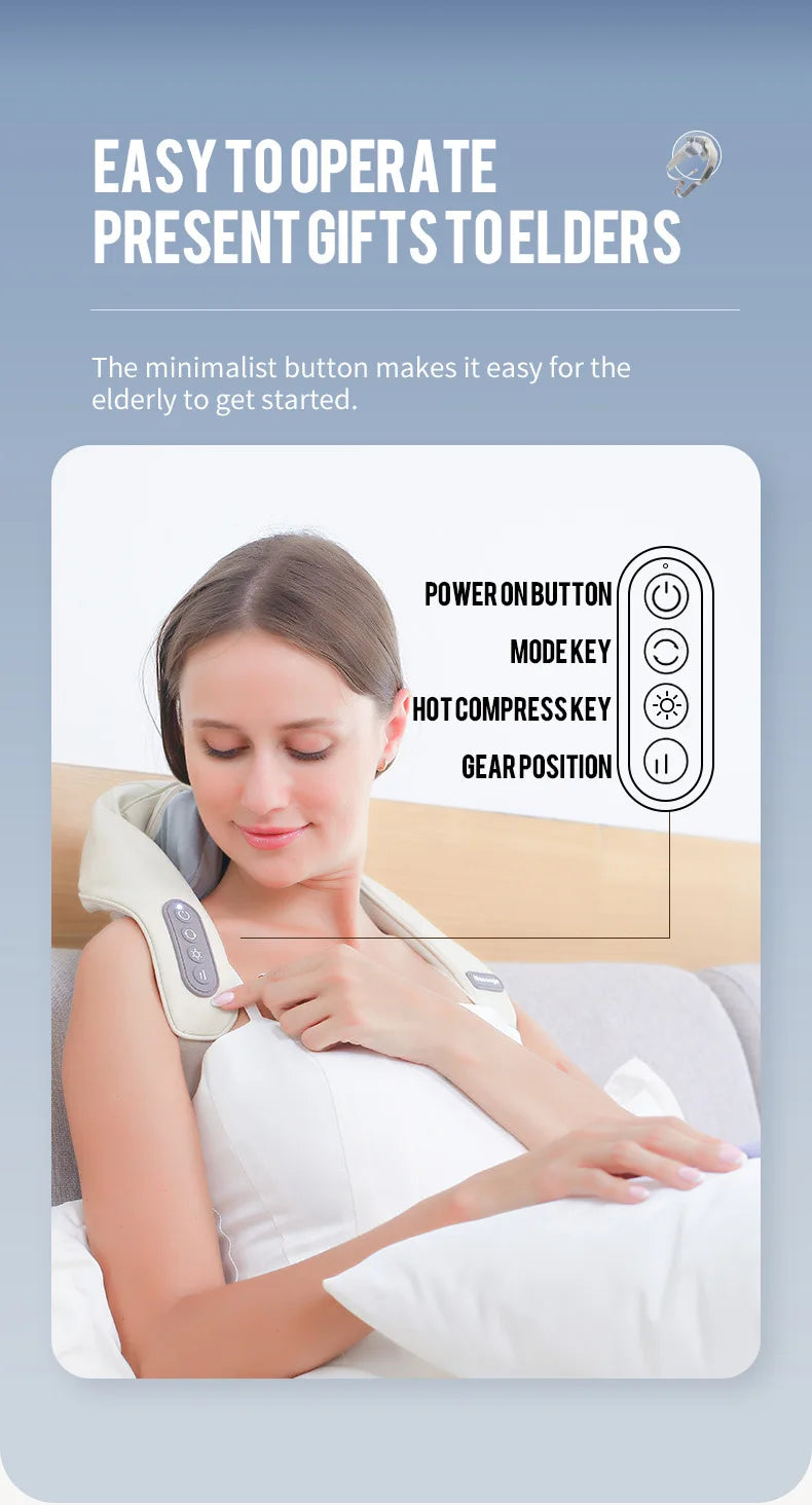 Foreverlily Wireless Neck & Back Massager Shawl