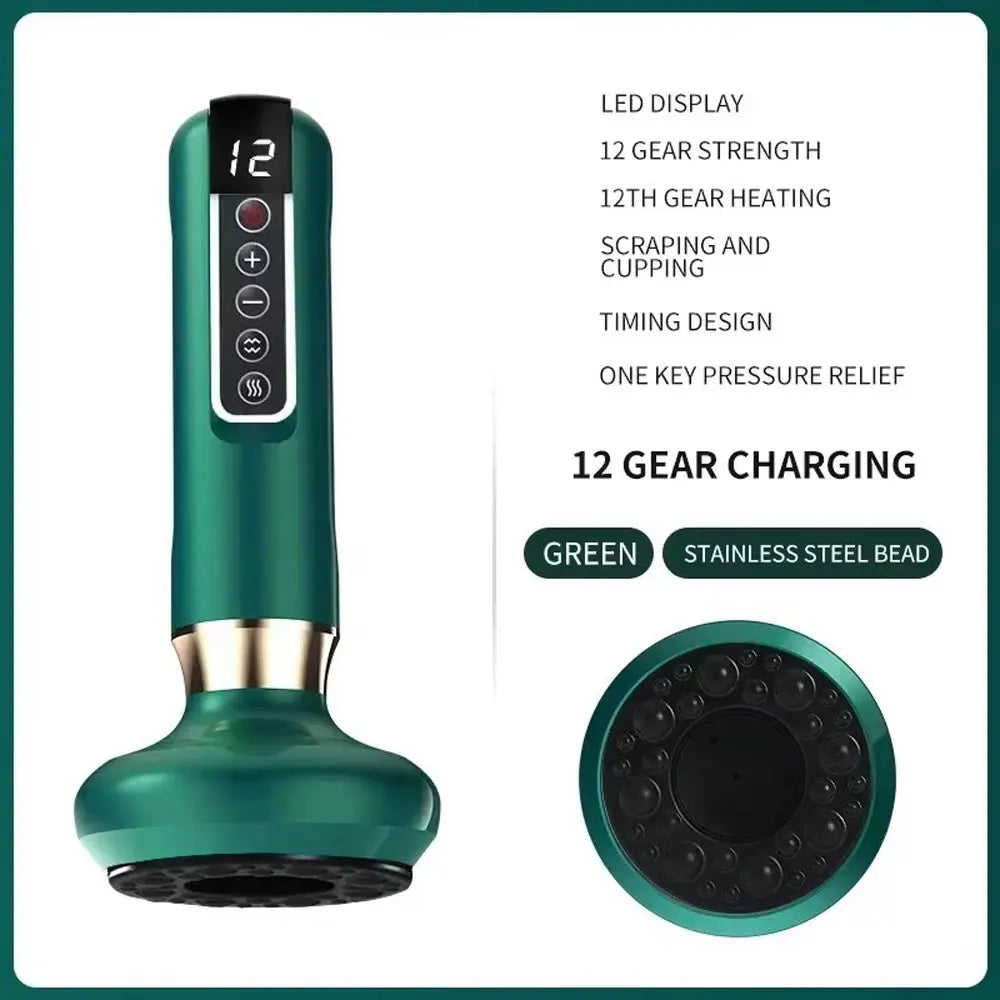 Tricolor Electric GuaSha Vacuum Massager