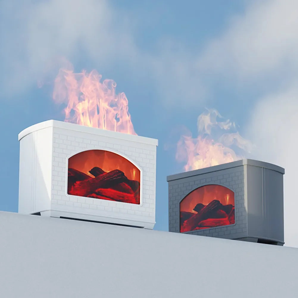 USB Aromatherapy Diffuser Lamp with Flame Effect